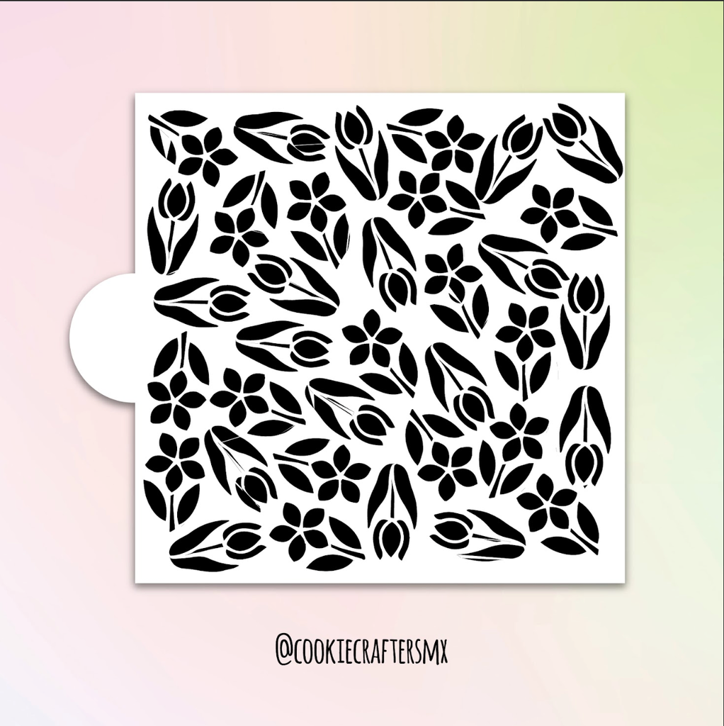 Stencil Flores 2
