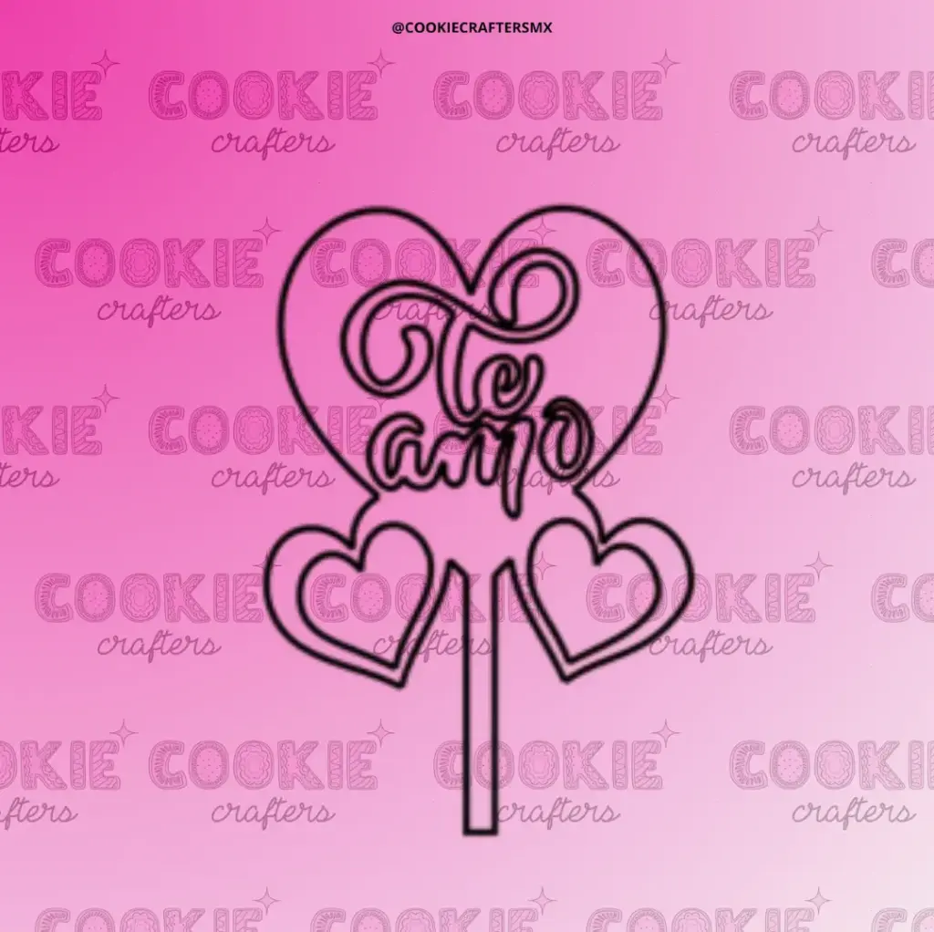 Cake Topper Corazón Te Amo