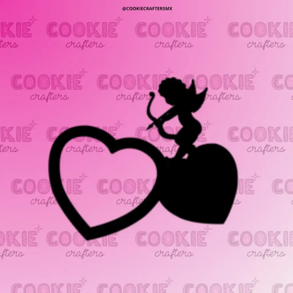 Cake Topper Cupido Con Corazón
