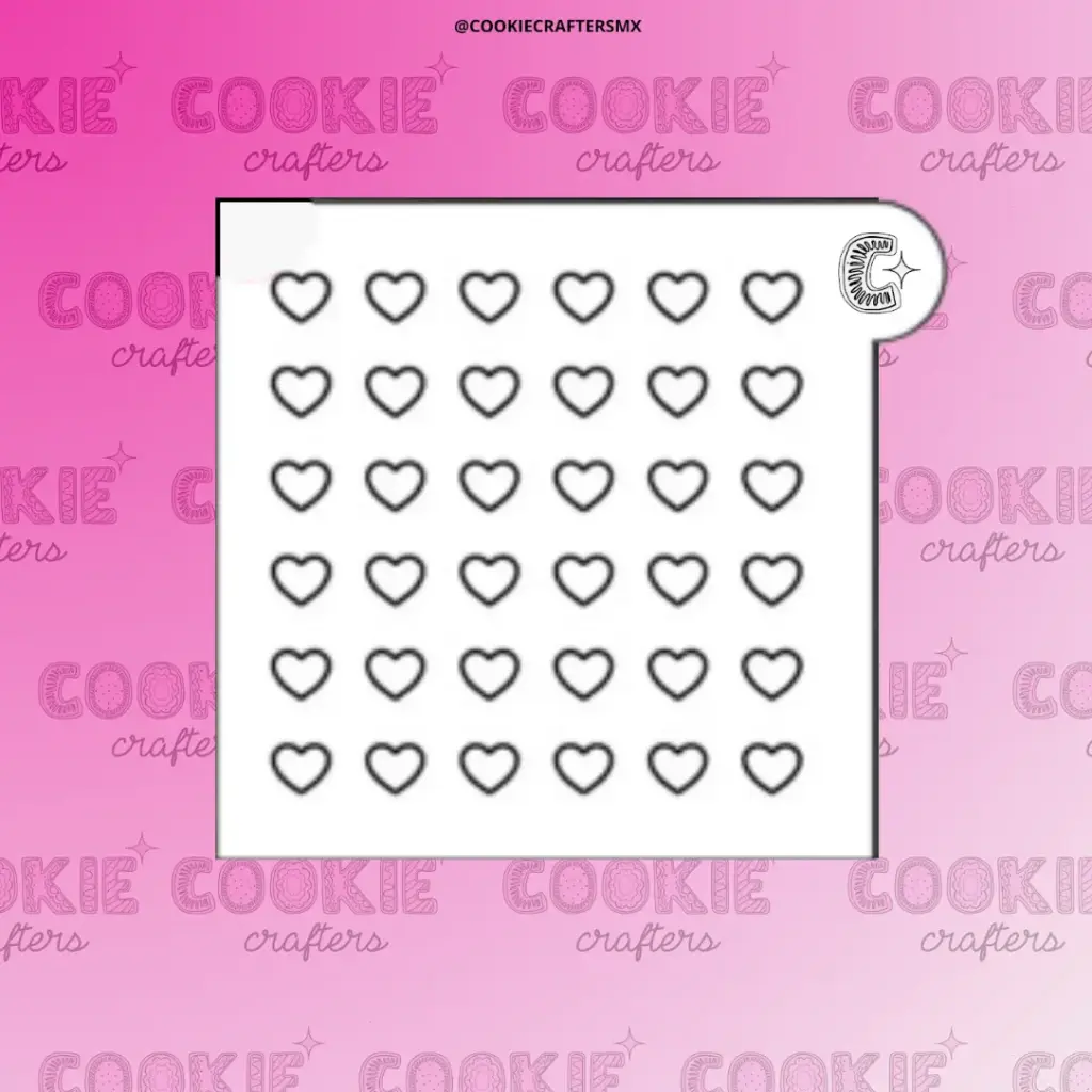 Stencil Corazones 1