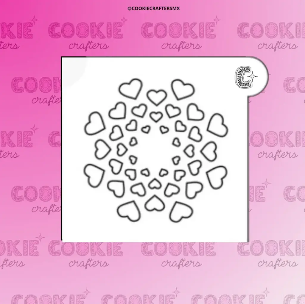 Stencil Corazones 5