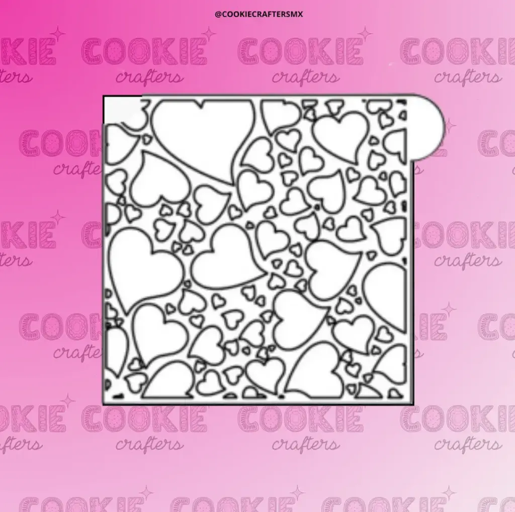 Stencil Corazones 6