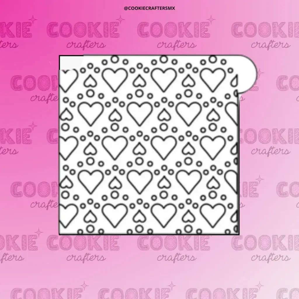 Stencil Corazones 7
