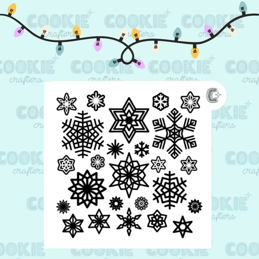 Stencil Copos De Nieve 1
