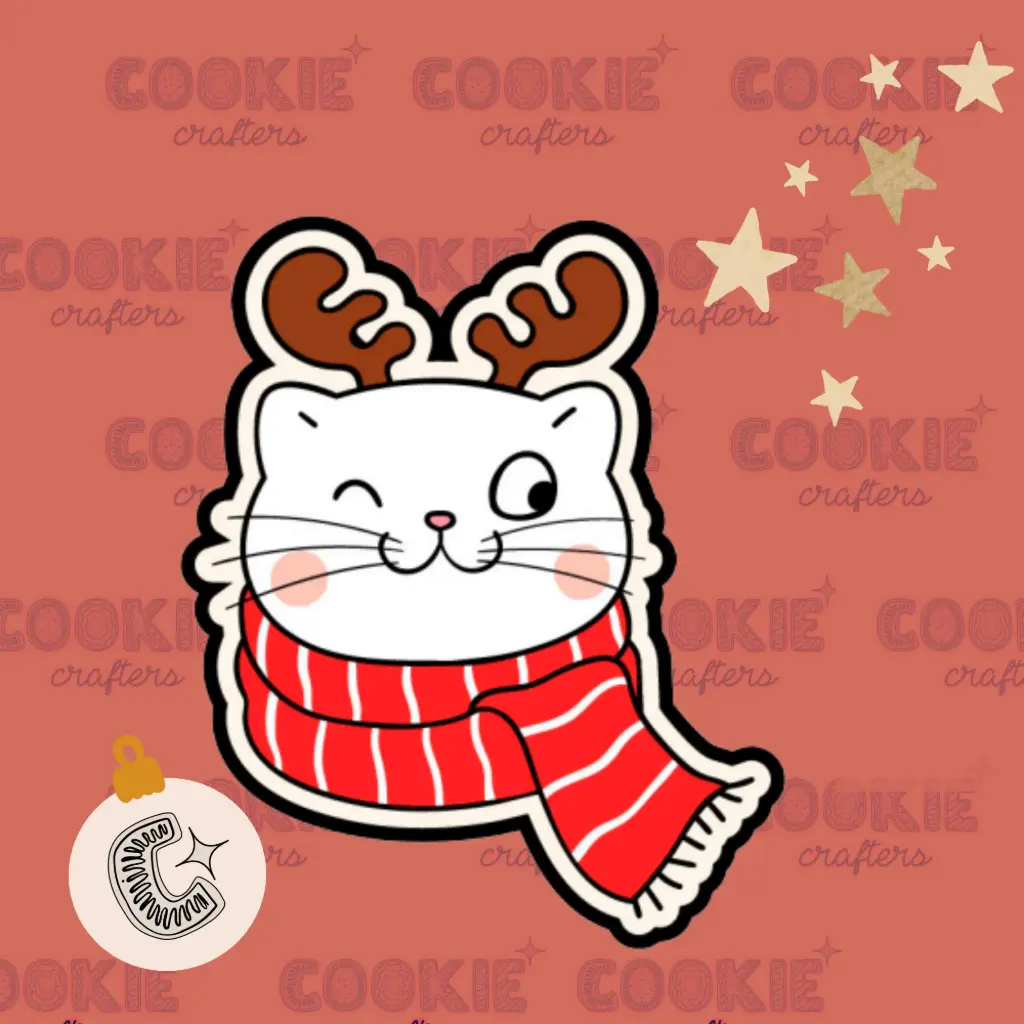 Gato Con Gorrito Navideño 3