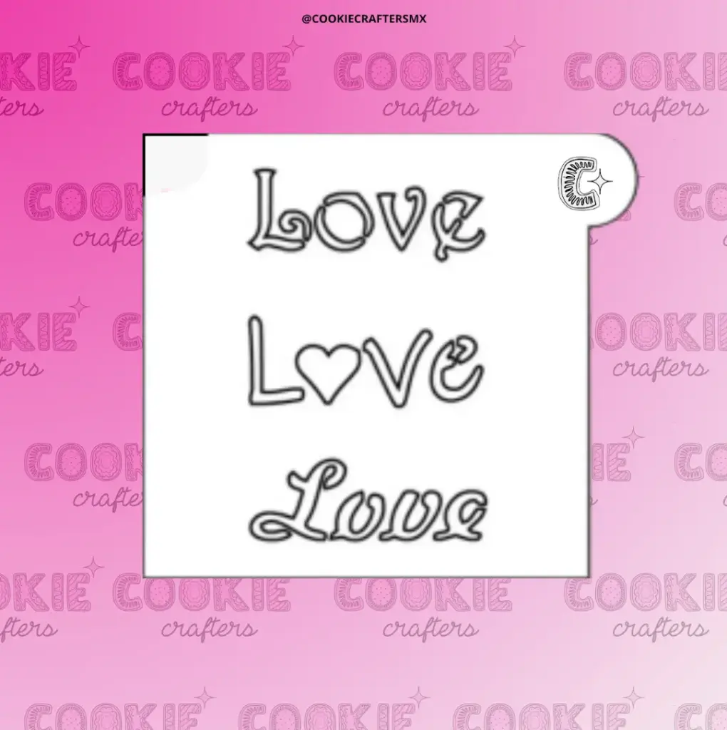 Stencil Love Love Love
