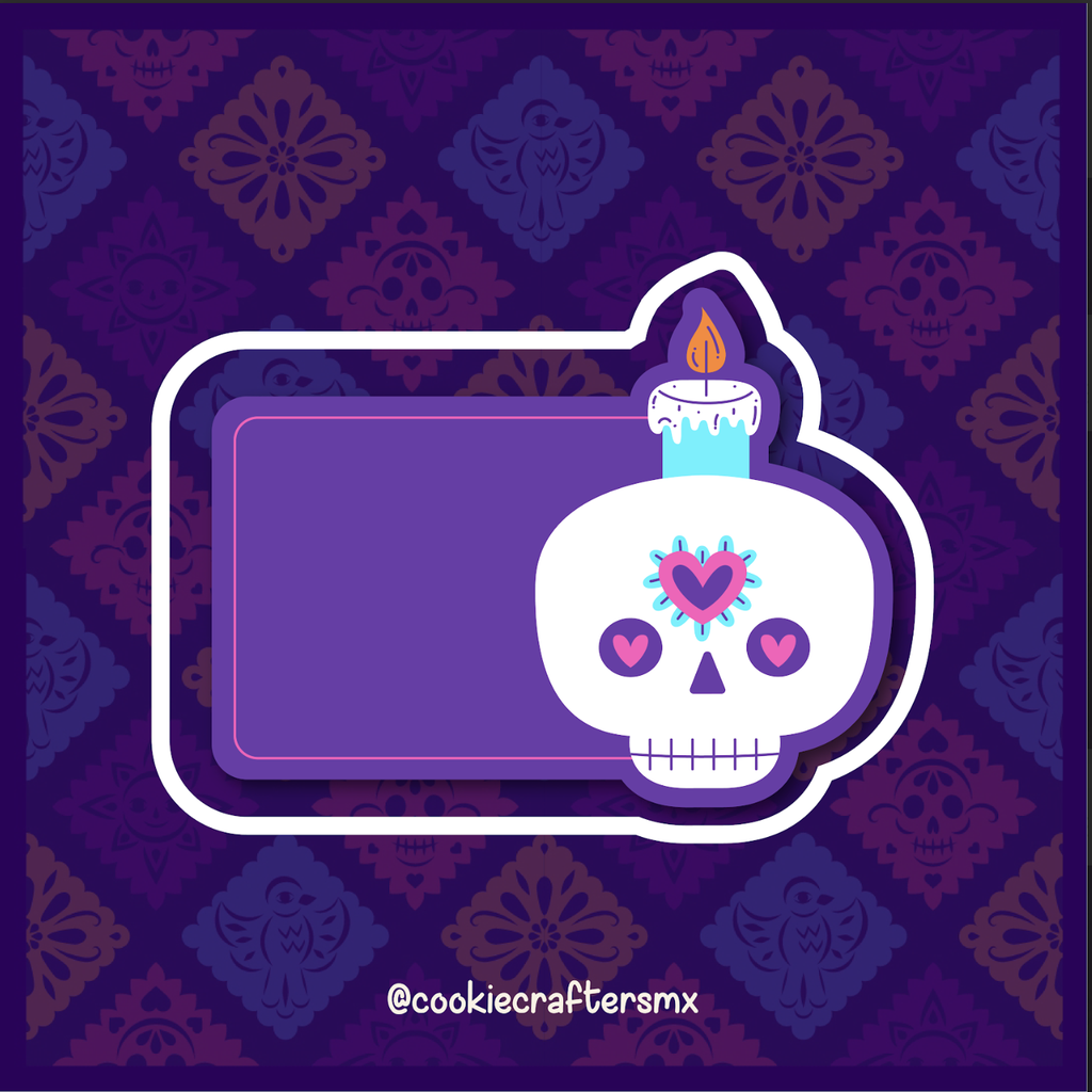 Velita para Ofrenda con Cuadro de Texto
