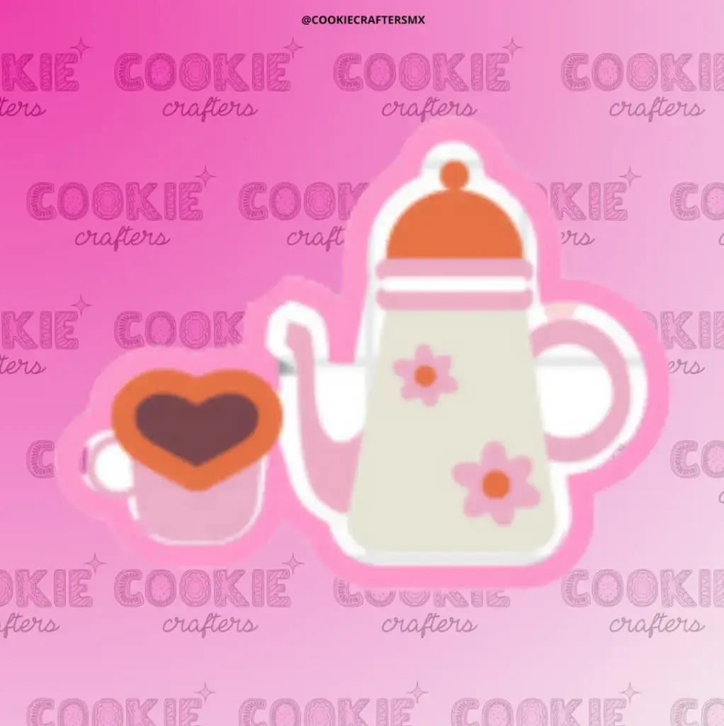 Tetera Con Taza De Corazón