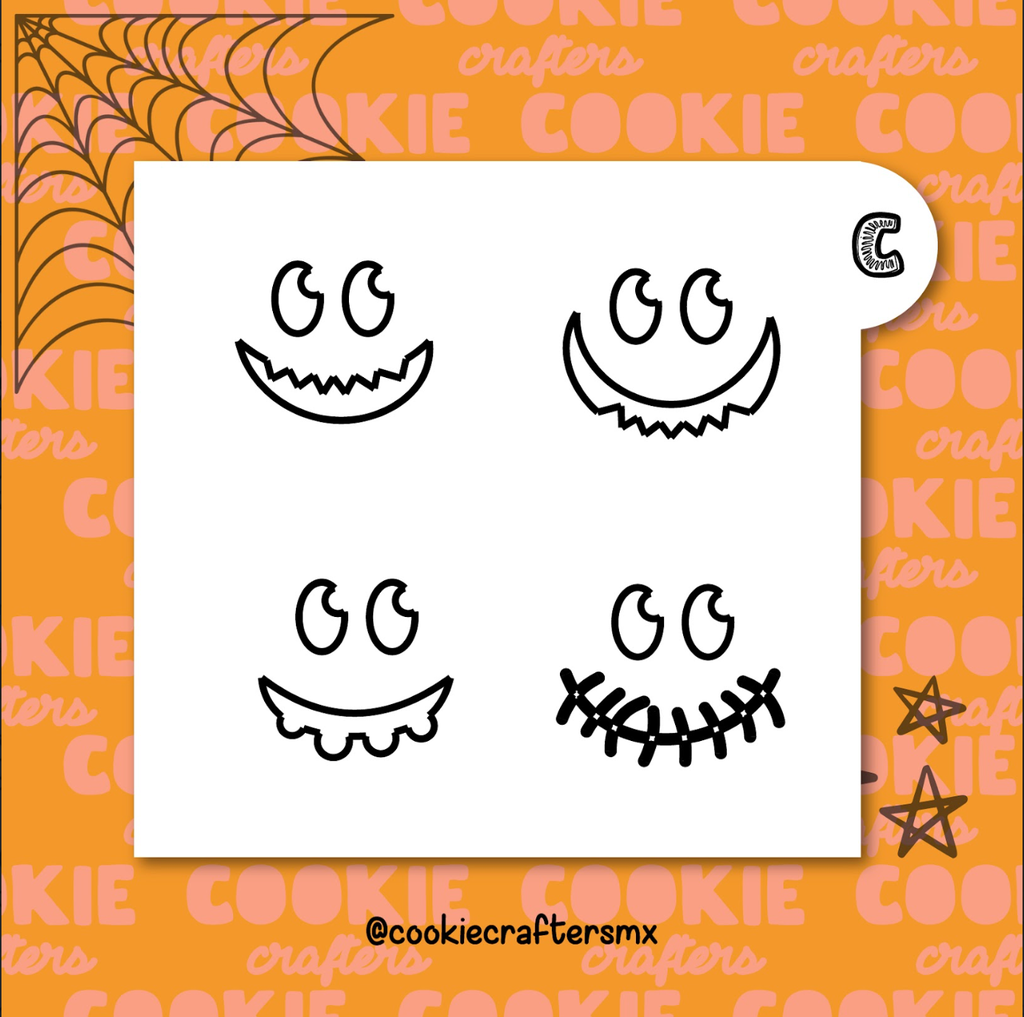 Stencil Caras Calabazas 3
