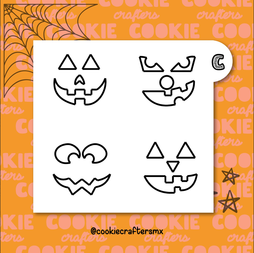 Stencil Caras Calabazas 4