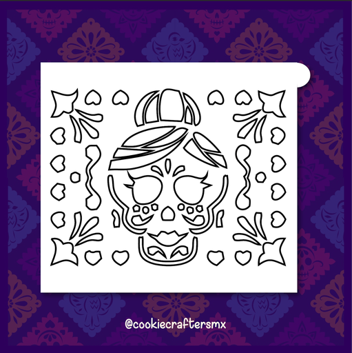 Stencil Papel Picado día de Muertos 2