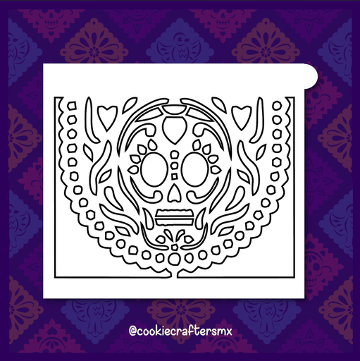 Stencil Papel Picado día de Muertos 3