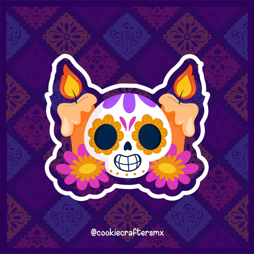 Calavera Con Velas