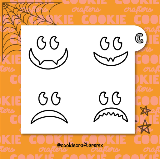 Stencil Caras Calabazas 1
