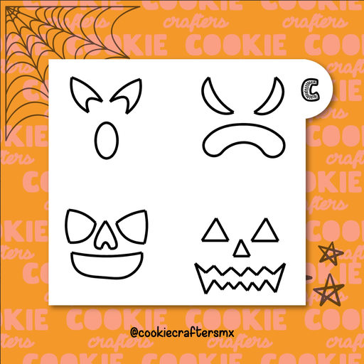 Stencil Caras Calabazas 2