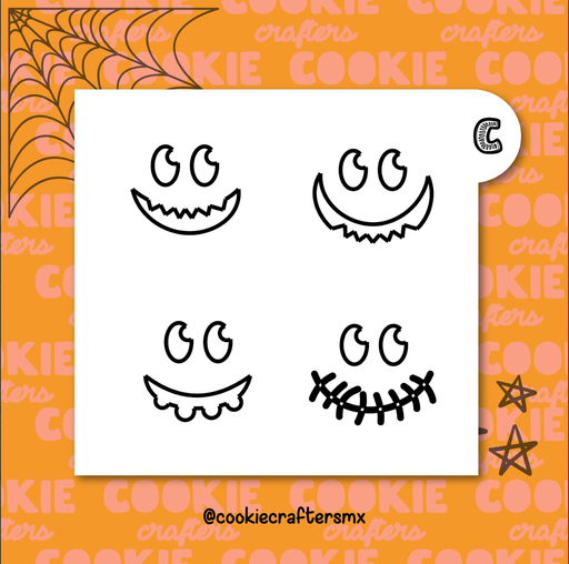 Stencil Caras Calabazas 3