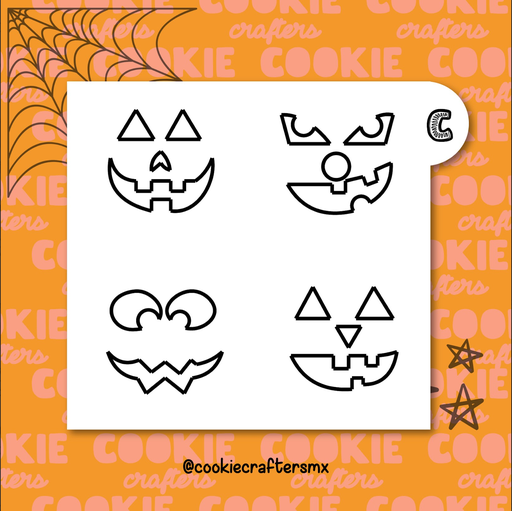 Stencil Caras Calabazas 4