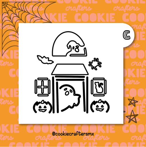 Stencil Casa Halloween