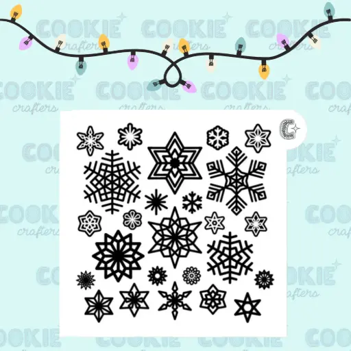 Stencil Copos De Nieve 1