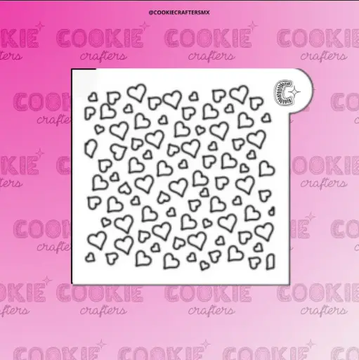 Stencil Corazones 4