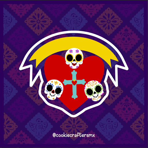 Corazón Con Calaveras