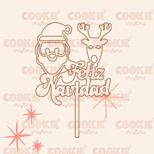 Cake Topper Feliz Navidad