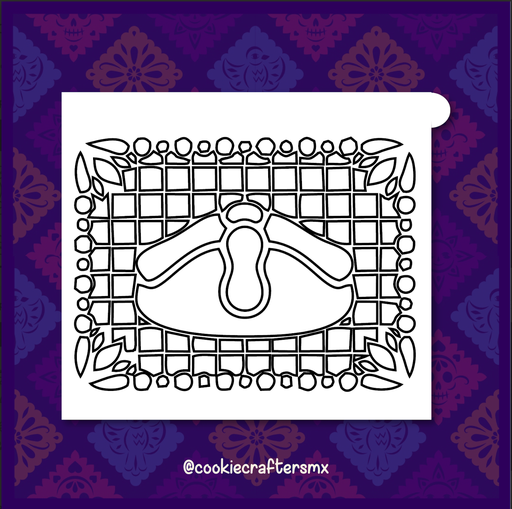 Stencil Papel Picado día de Muertos 4
