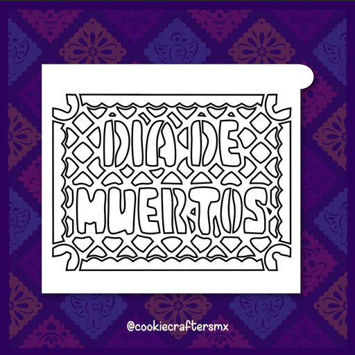 Stencil Papel Picado día de Muertos 5