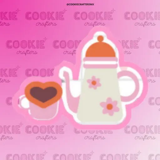 Tetera Con Taza De Corazón