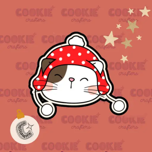 Gato Con Gorrito Navideño 2