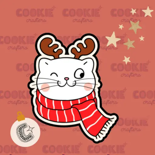Gato Con Gorrito Navideño 3