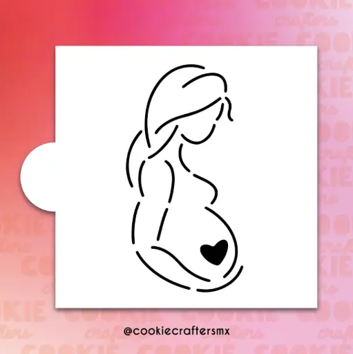Stencil Mamá Embarazada