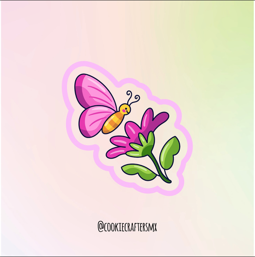Mariposa y Flor 