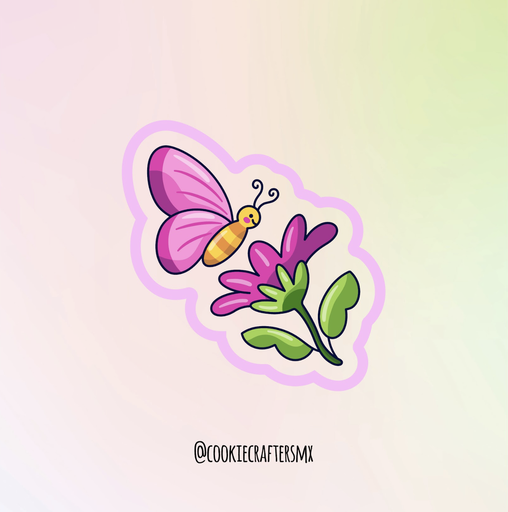 Mariposa y Flor 