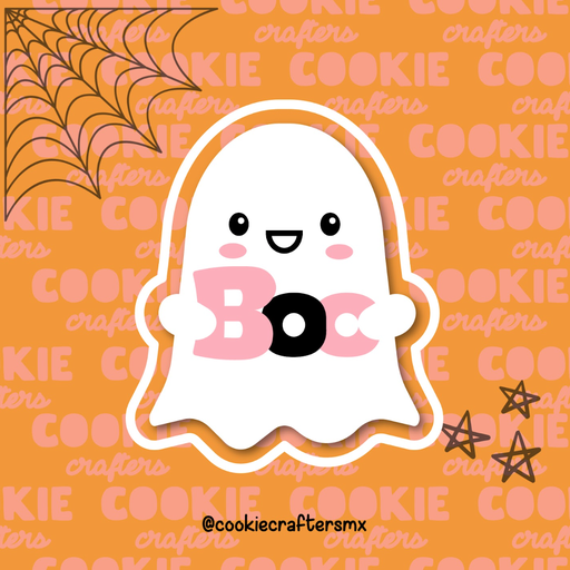 Fantasma con letras "Boo"
