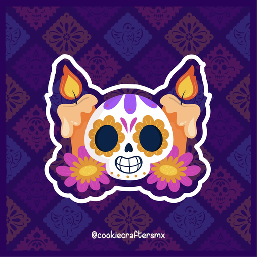 Calaverita de Azúcar con Velas 