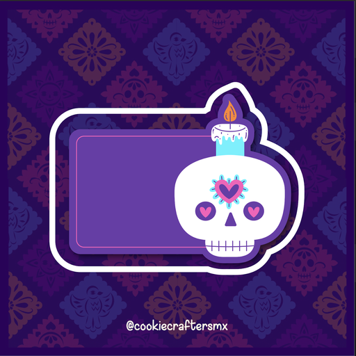 Velita para Ofrenda con Cuadro de Texto